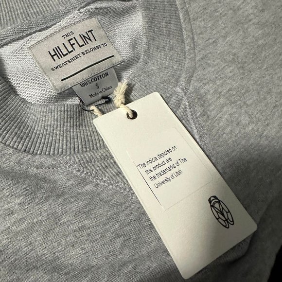 Hillflint NWT unisex small University of Utah gray 3d long sleeve sweatshirt - Picture 4 of 7